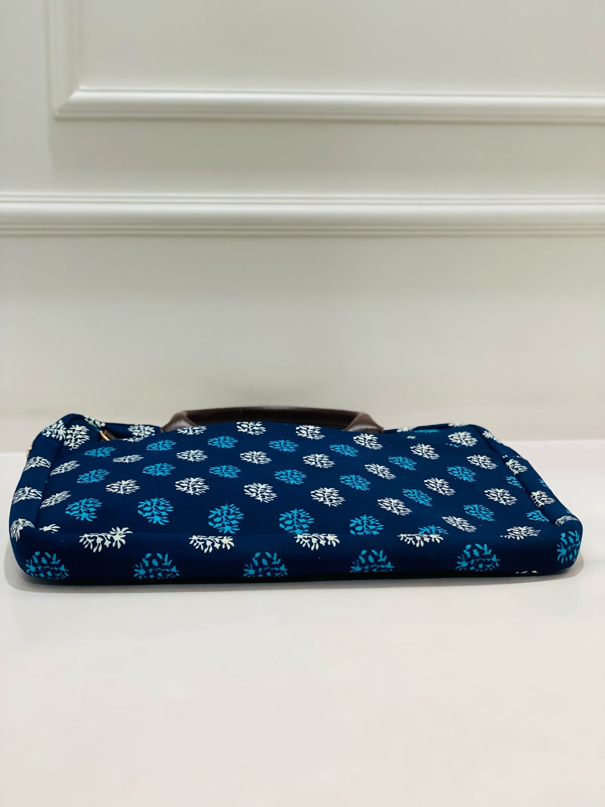 Blue Buti Modern Laptop Bag – Handcrafted & Office-Ready