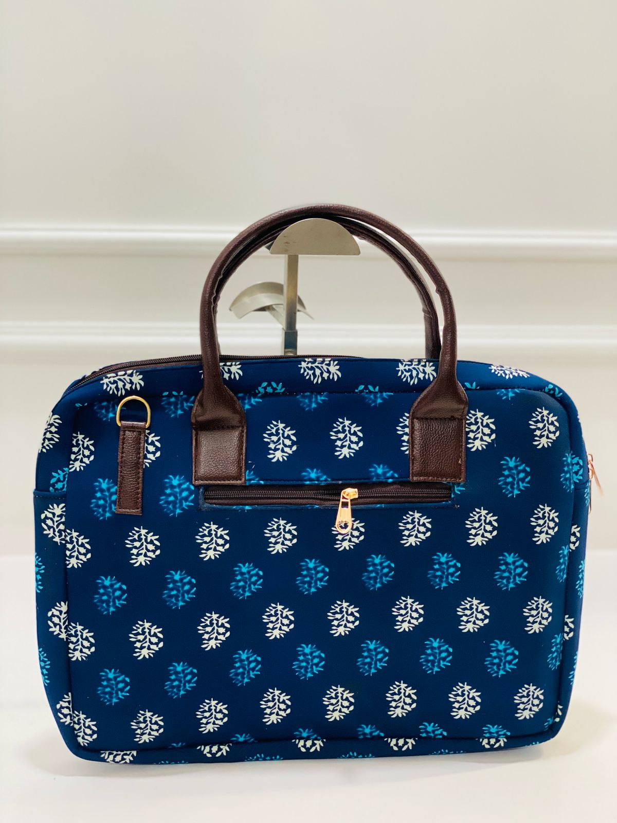 Blue Buti Modern Laptop Bag – Handcrafted & Office-Ready