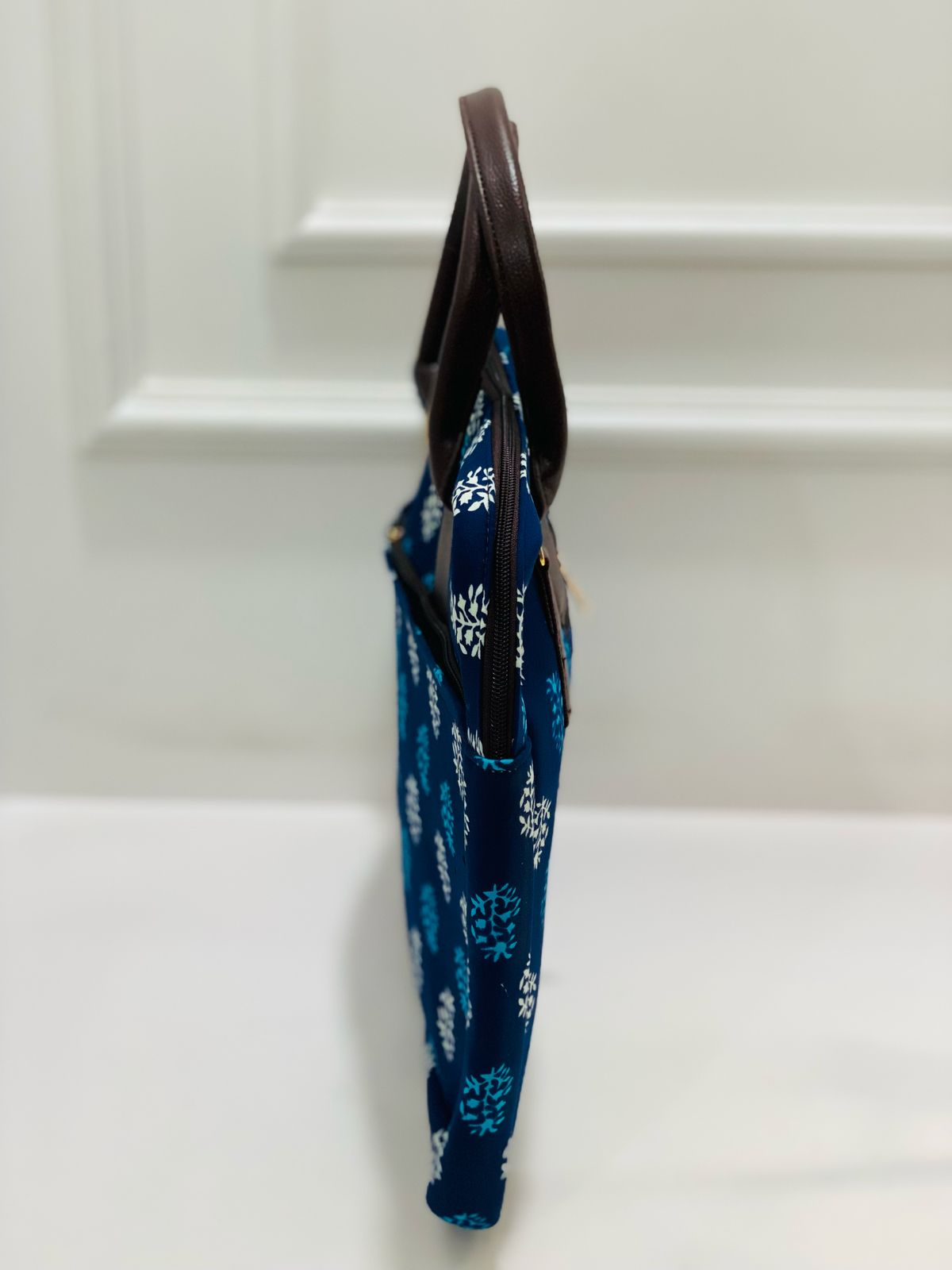 Blue Buti Modern Laptop Bag – Handcrafted & Office-Ready