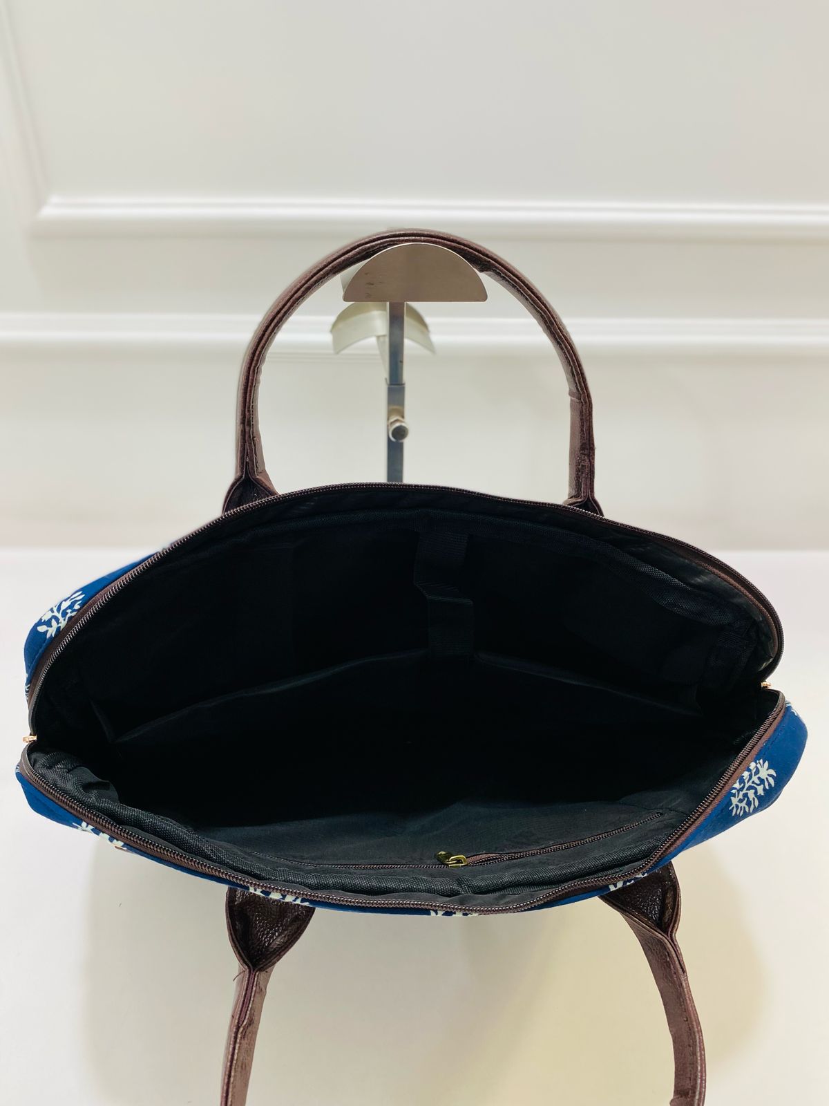 Blue Buti Modern Laptop Bag – Handcrafted & Office-Ready