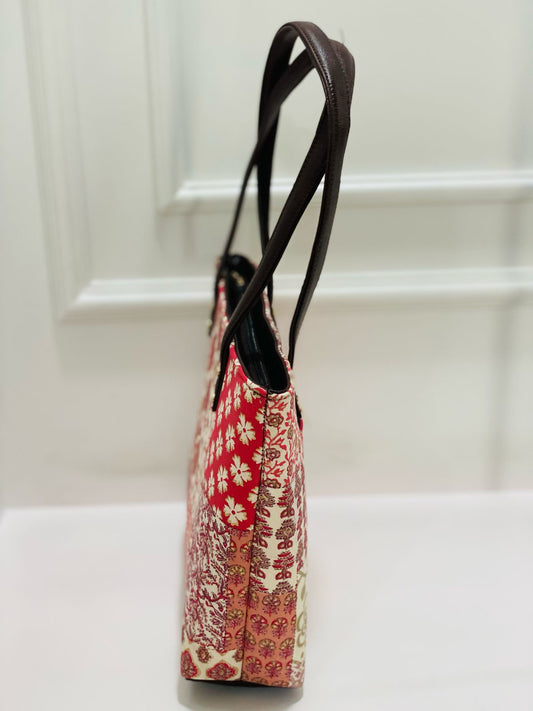 Pink Patchwork 5-in-1 Tote Bag Set for Women