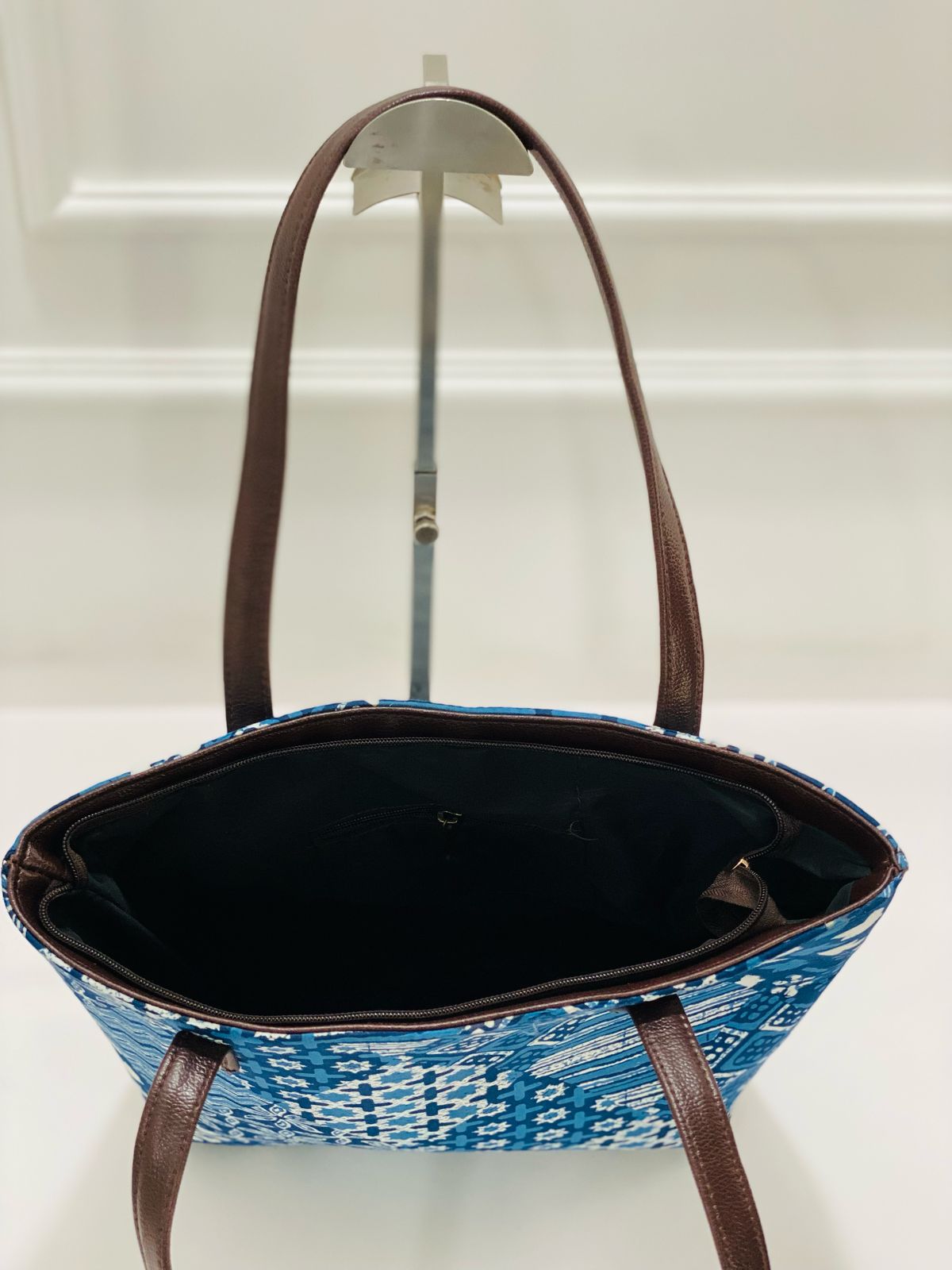 Blue Indigo Patchwork 5-in-1 Tote Bag Set for Women