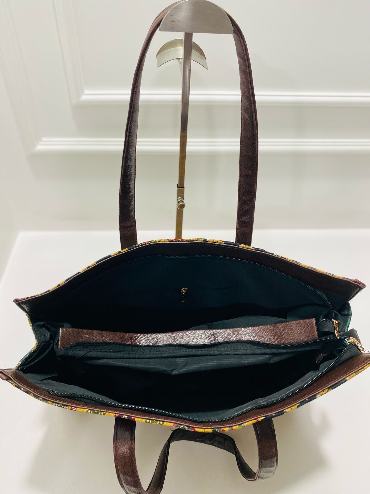 Yellow Patchwork Laptop Tote with Free Pouch