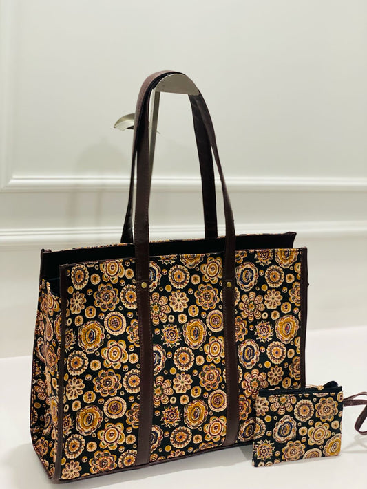 Mandala Bloom Laptop + Tote Bag with Free Phone Pouch