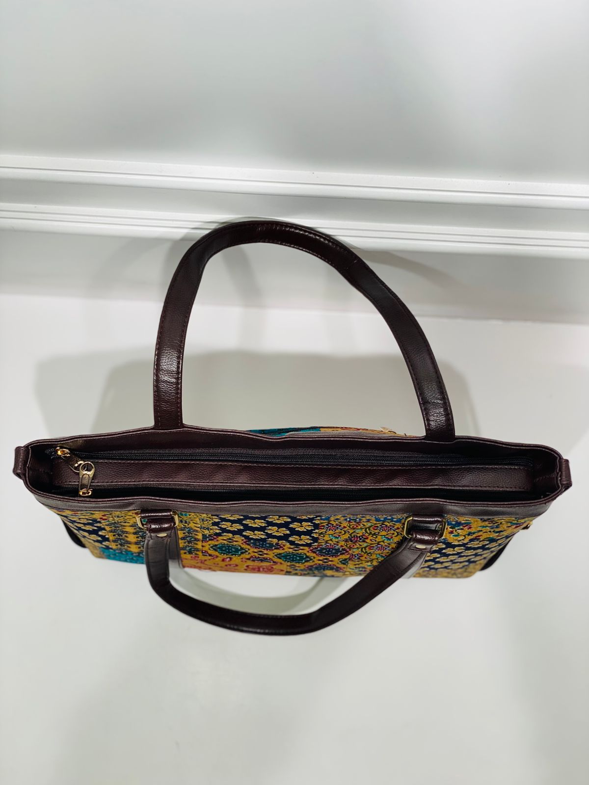Patchwork Bloom Office & Laptop Bag | Stylish, Spacious & Lightweight Bag for Work, Travel & Daily Use