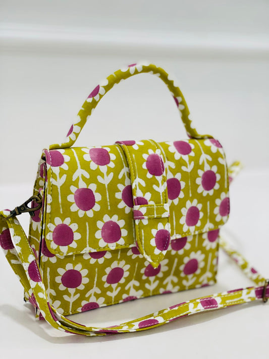 Gulbahaar Hand Block Printed Sling Bag