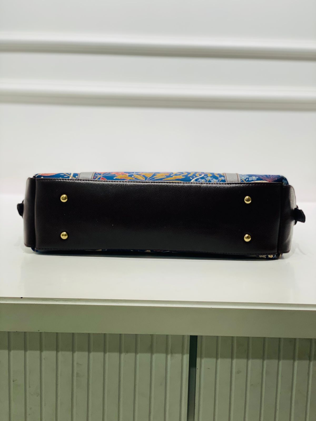 Midnight Bloom Office & Laptop Bag for Women – 2 Compartment, Floral Print