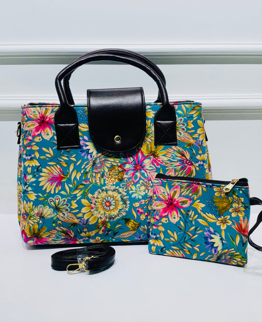 Midnight Garden 2-in-1 Handbag & Sling With Free Pouch