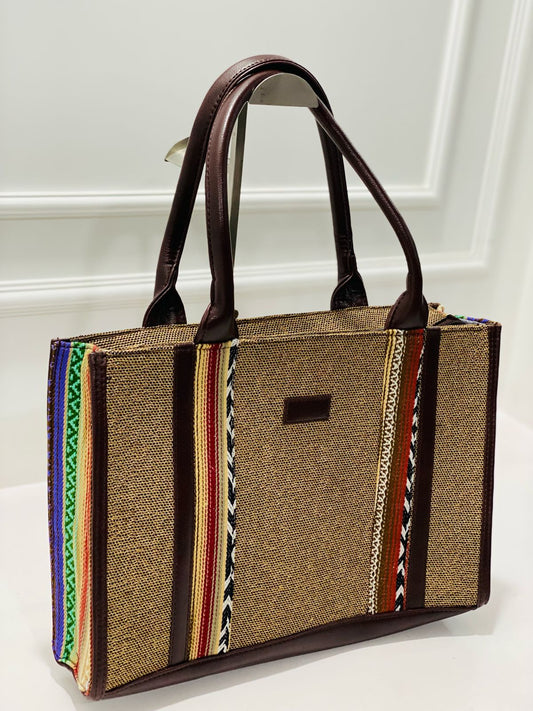 Jute Jacquard Laptop Bag