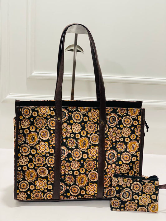 Mandala Bloom Laptop + Tote Bag with Free Phone Pouch