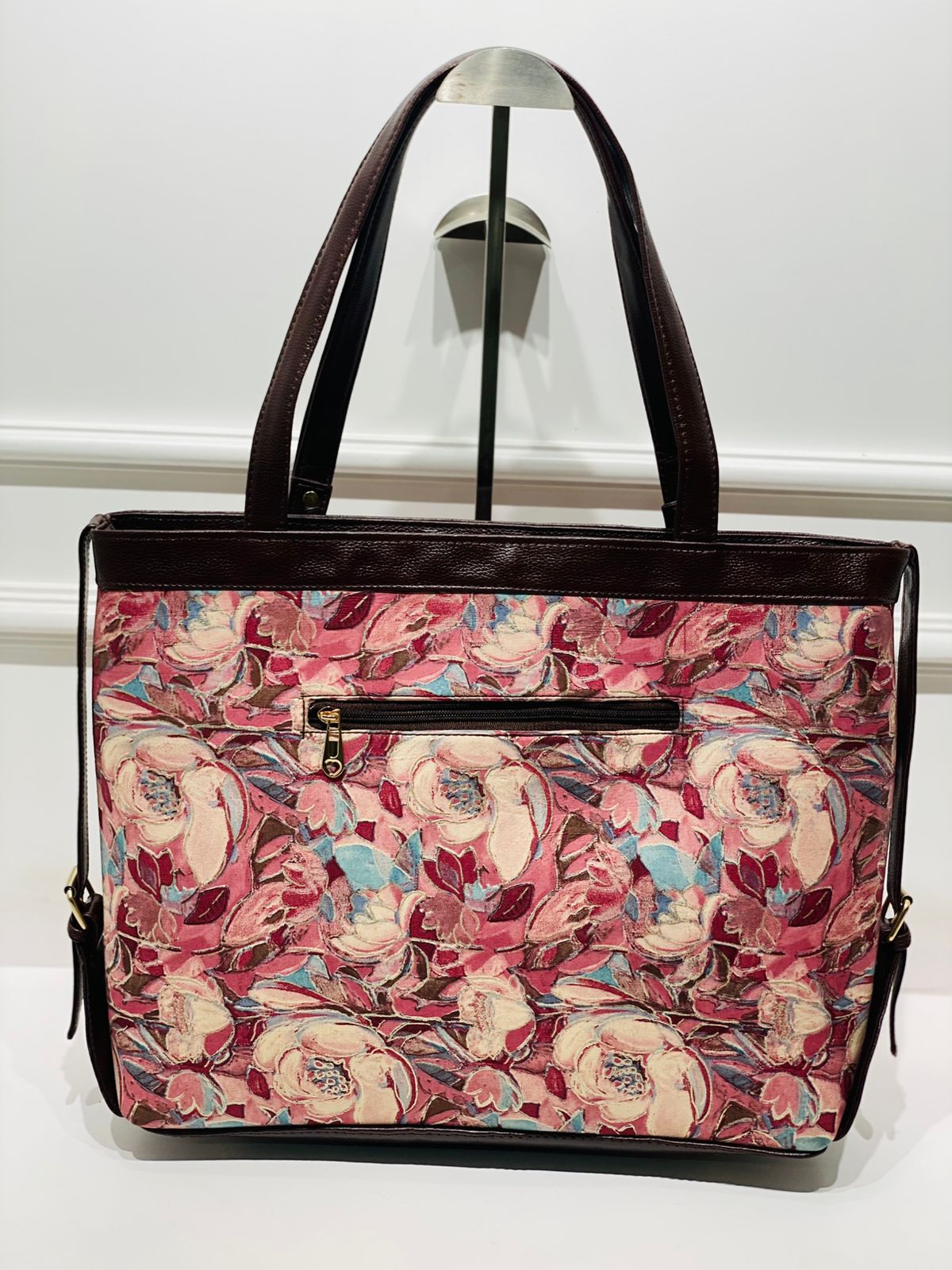 Blush Bloom Office & Laptop Bag – Elegant Floral Laptop Bag for Women